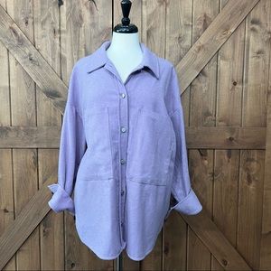 Zara lavender shacket with big pockets
